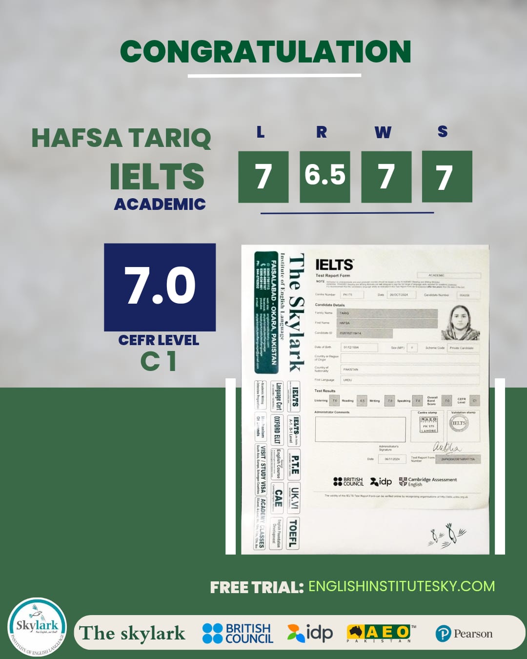Result card 6