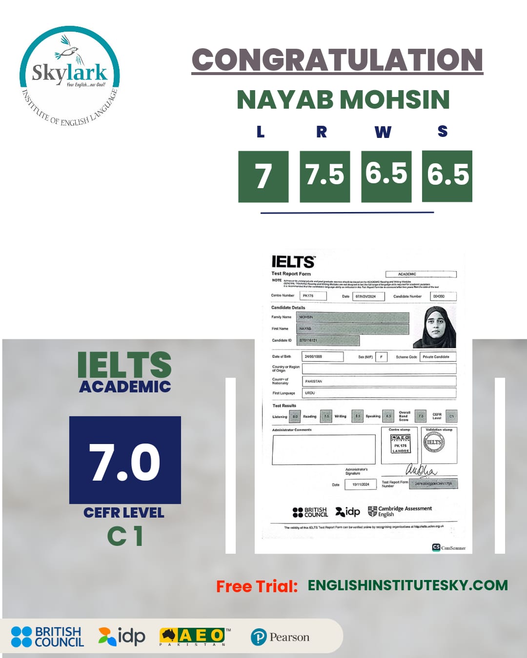 Result card 5